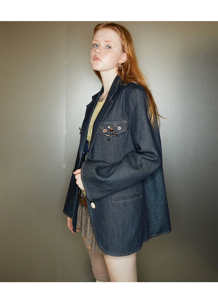 [C0019]Baroque Denim Jacket