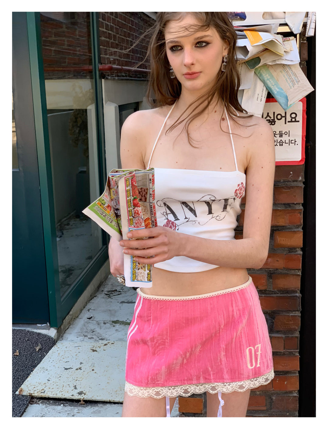 [F0089]Vintage rose halter