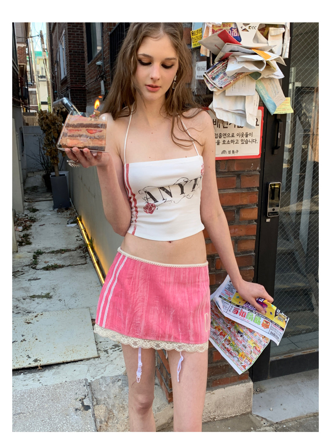 [F0089]Vintage rose halter