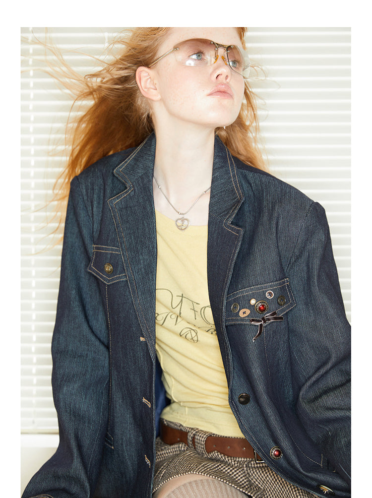 [C0019]Baroque Denim Jacket