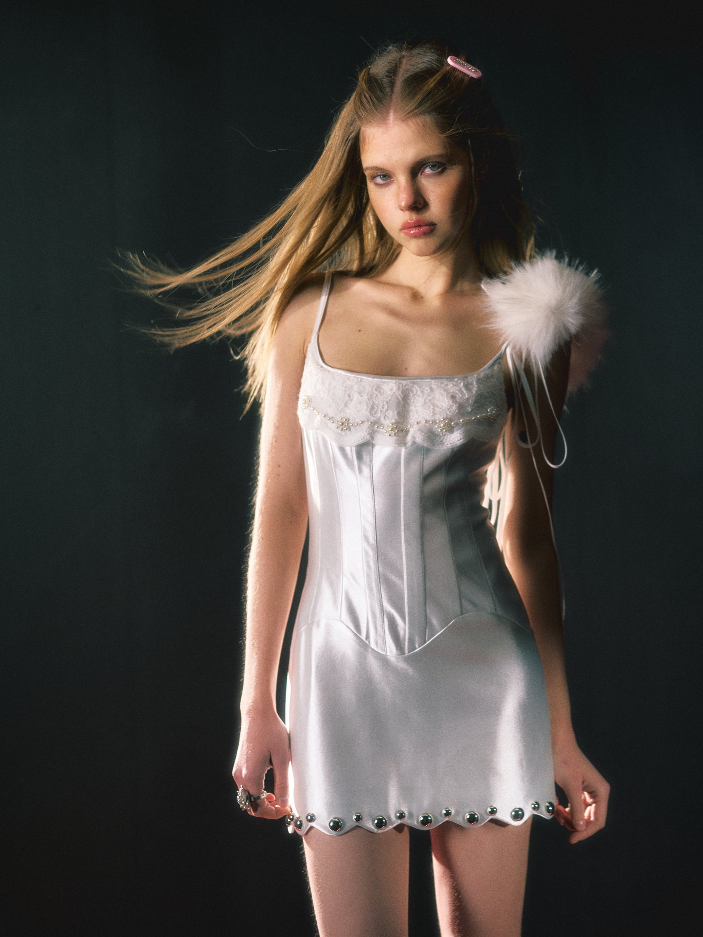 [F0054]Shinjuku Swan mini white dress