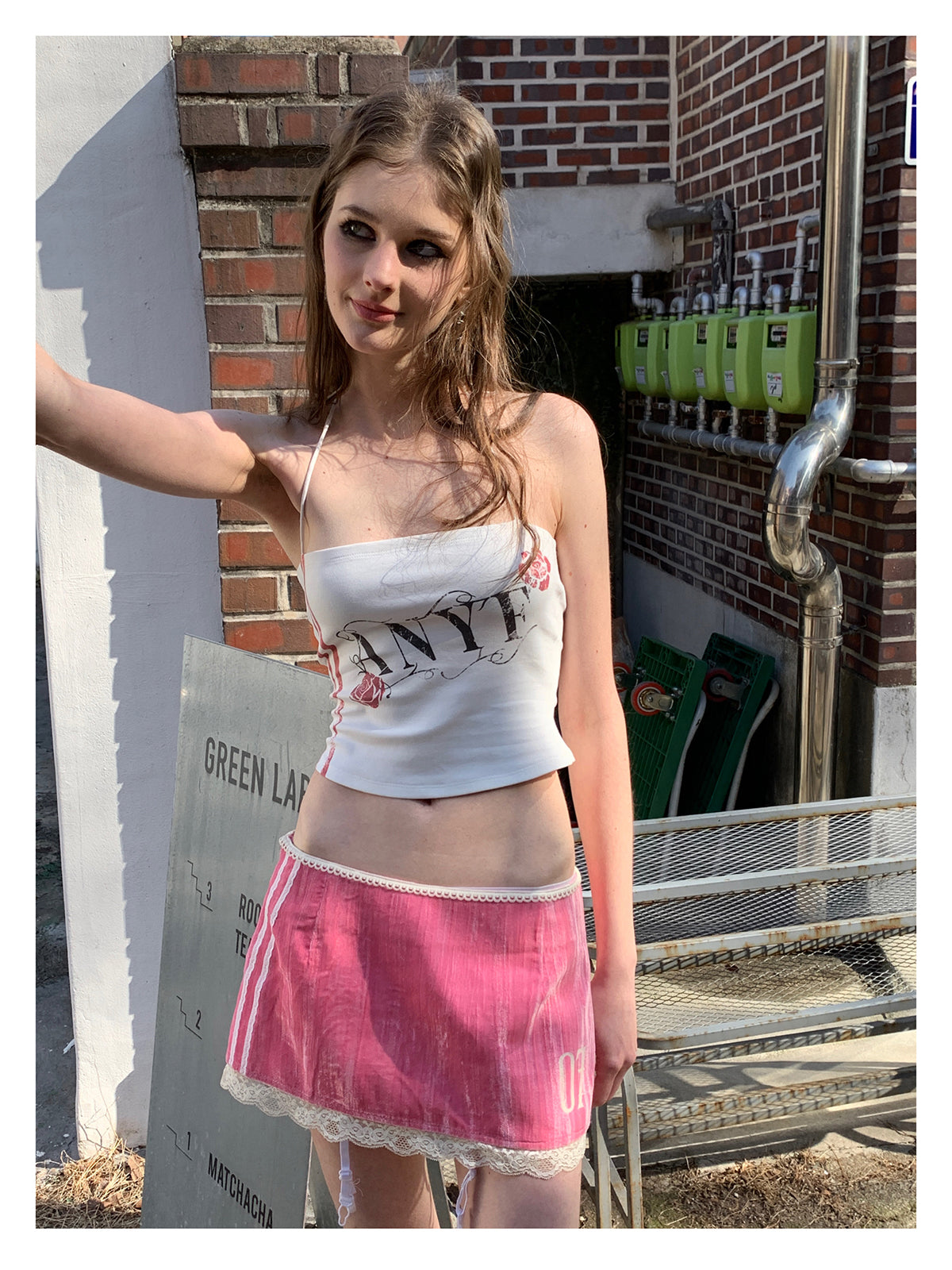 [F0089]Vintage rose halter