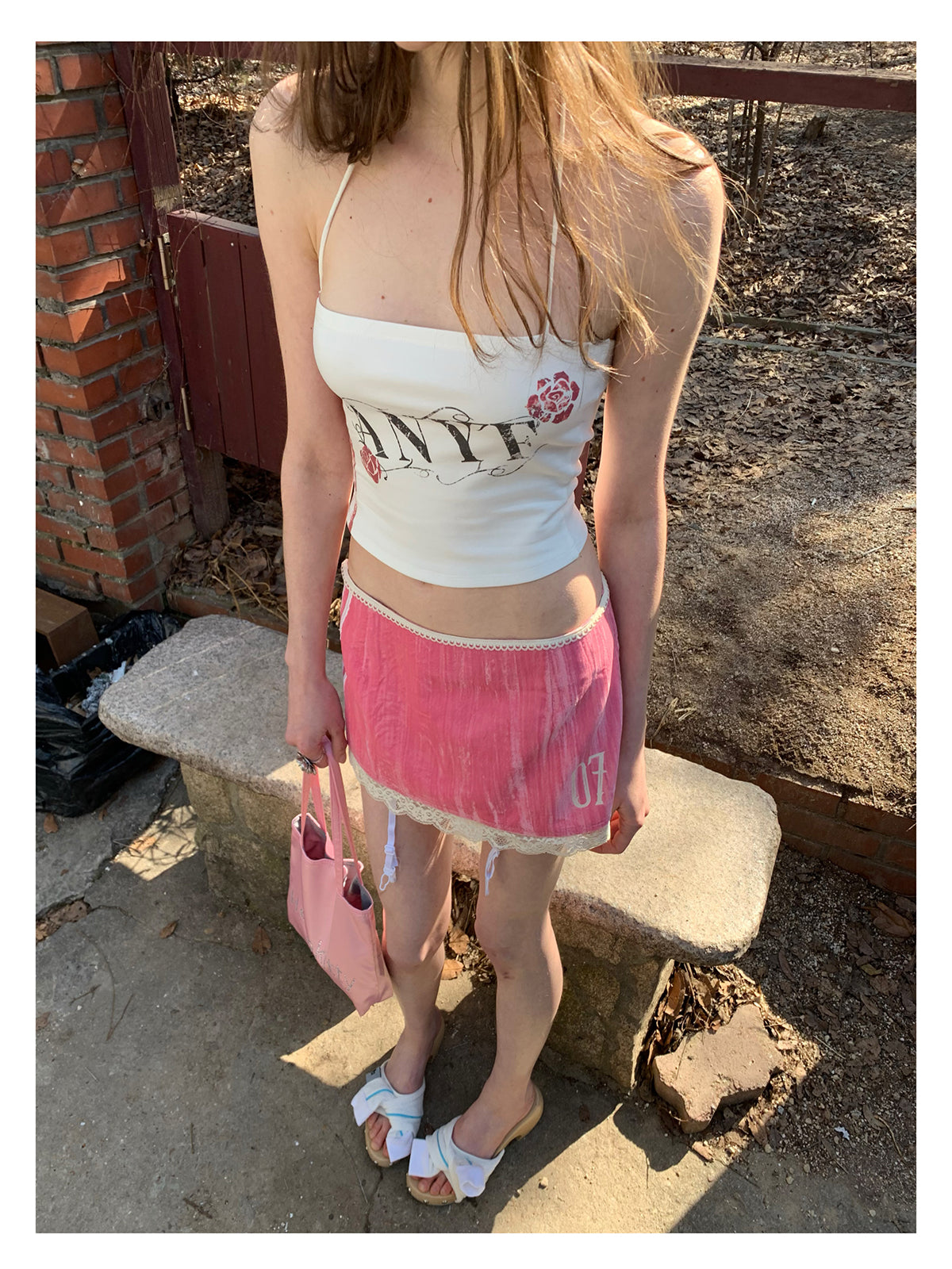 [F0089]Vintage rose halter