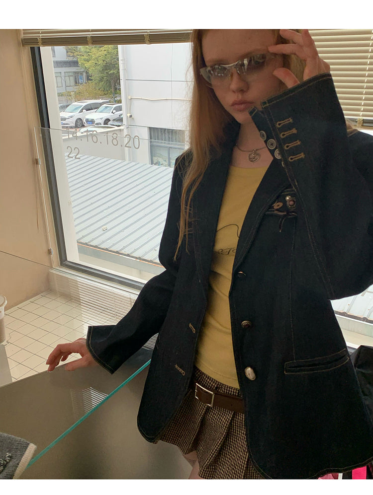 [C0019]Baroque Denim Jacket