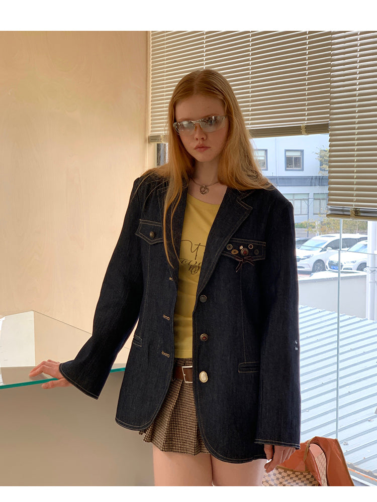 [C0019]Baroque Denim Jacket