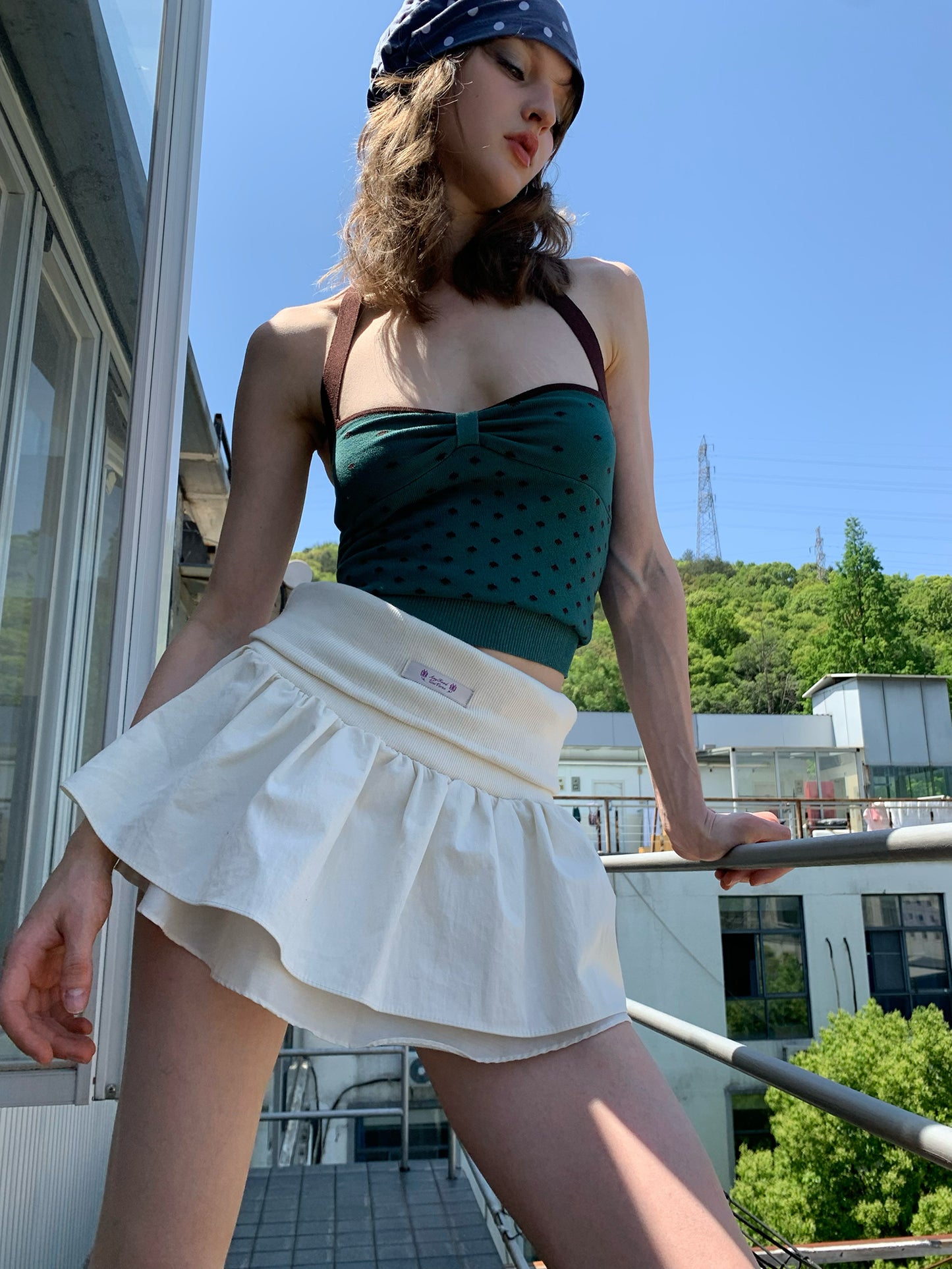 [A00836]Balletcore White Mini Skirt