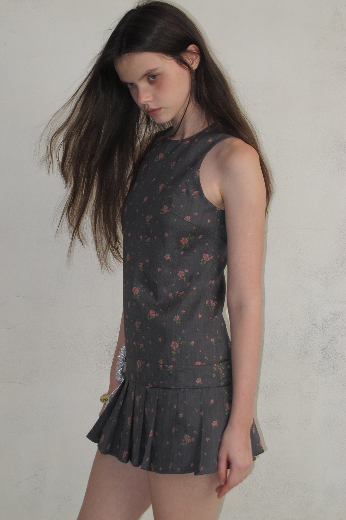 [A001309]Eden Rose Sleeveless Floral Midi Dress