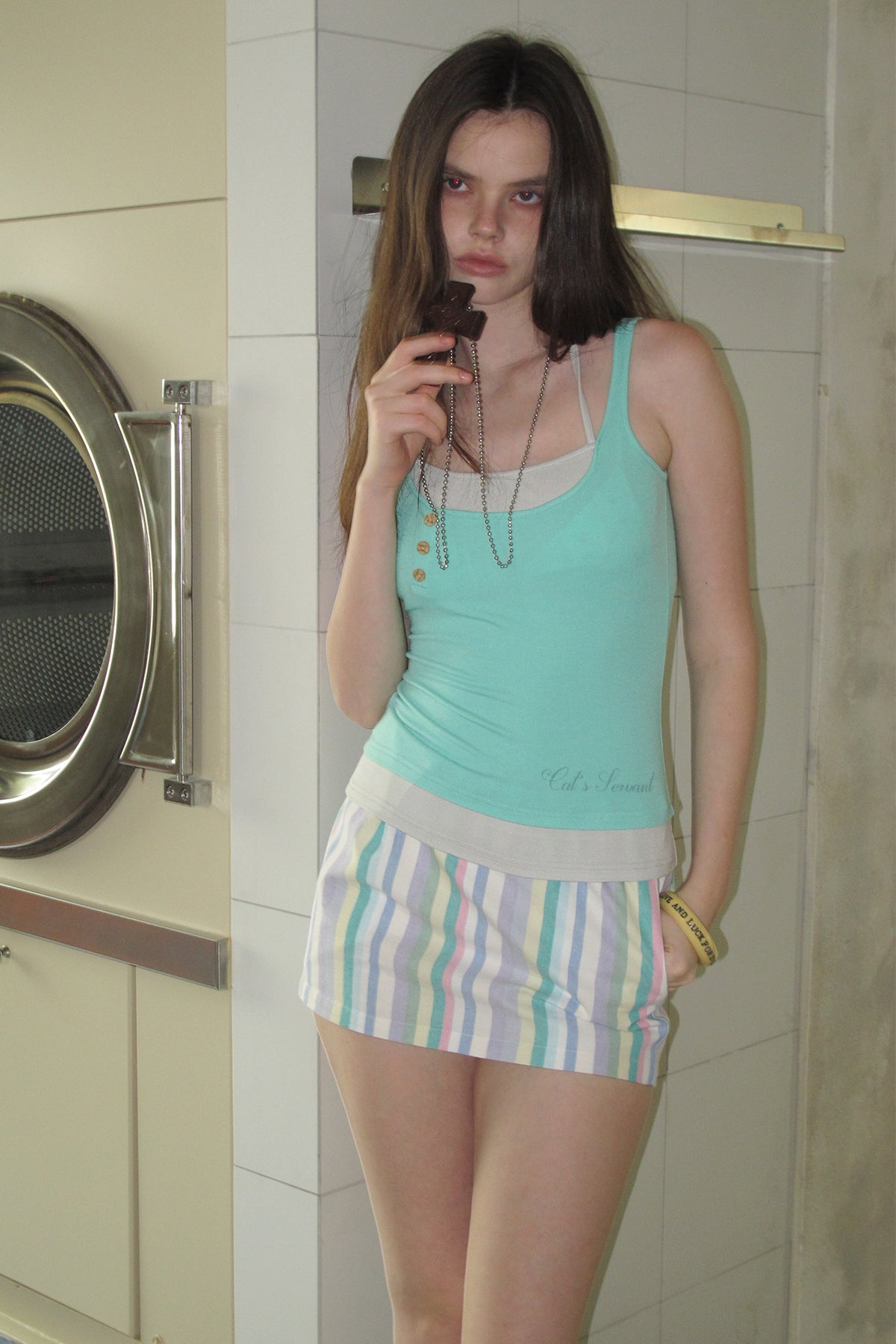 [A001310]Summer Crush Printed Mock Layered Cami