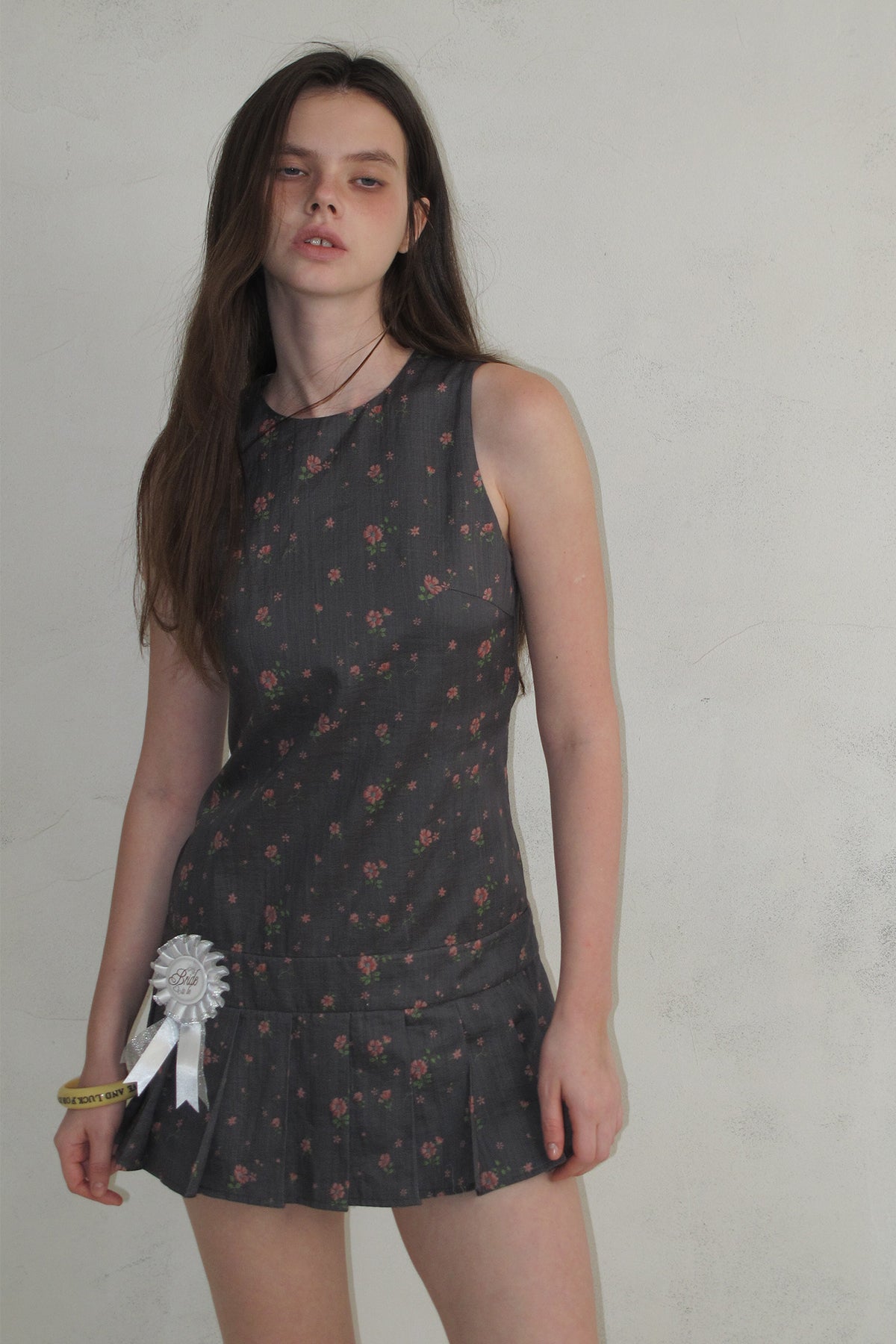 [A001309]Eden Rose Sleeveless Floral Midi Dress