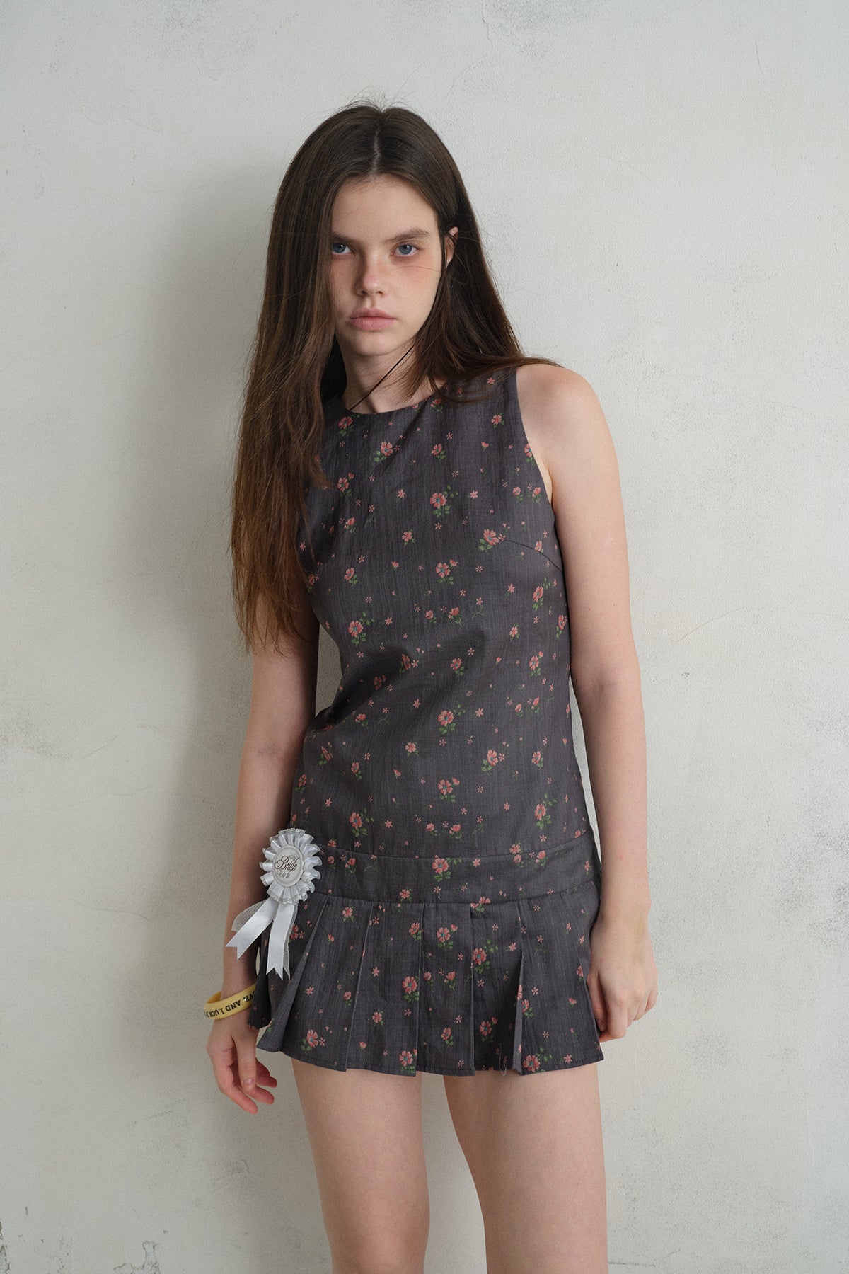 [A001309]Eden Rose Sleeveless Floral Midi Dress