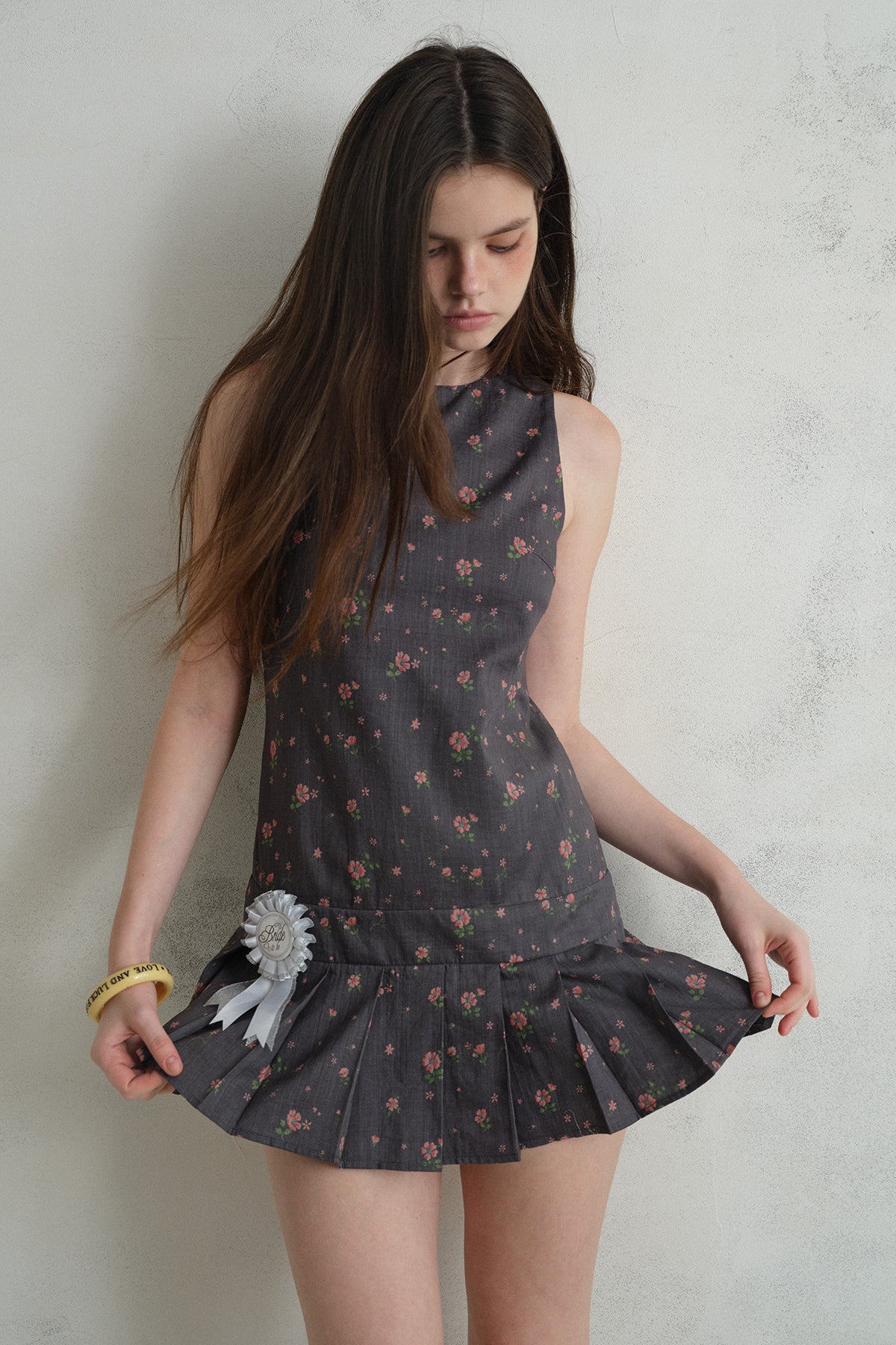 [A001309]Eden Rose Sleeveless Floral Midi Dress