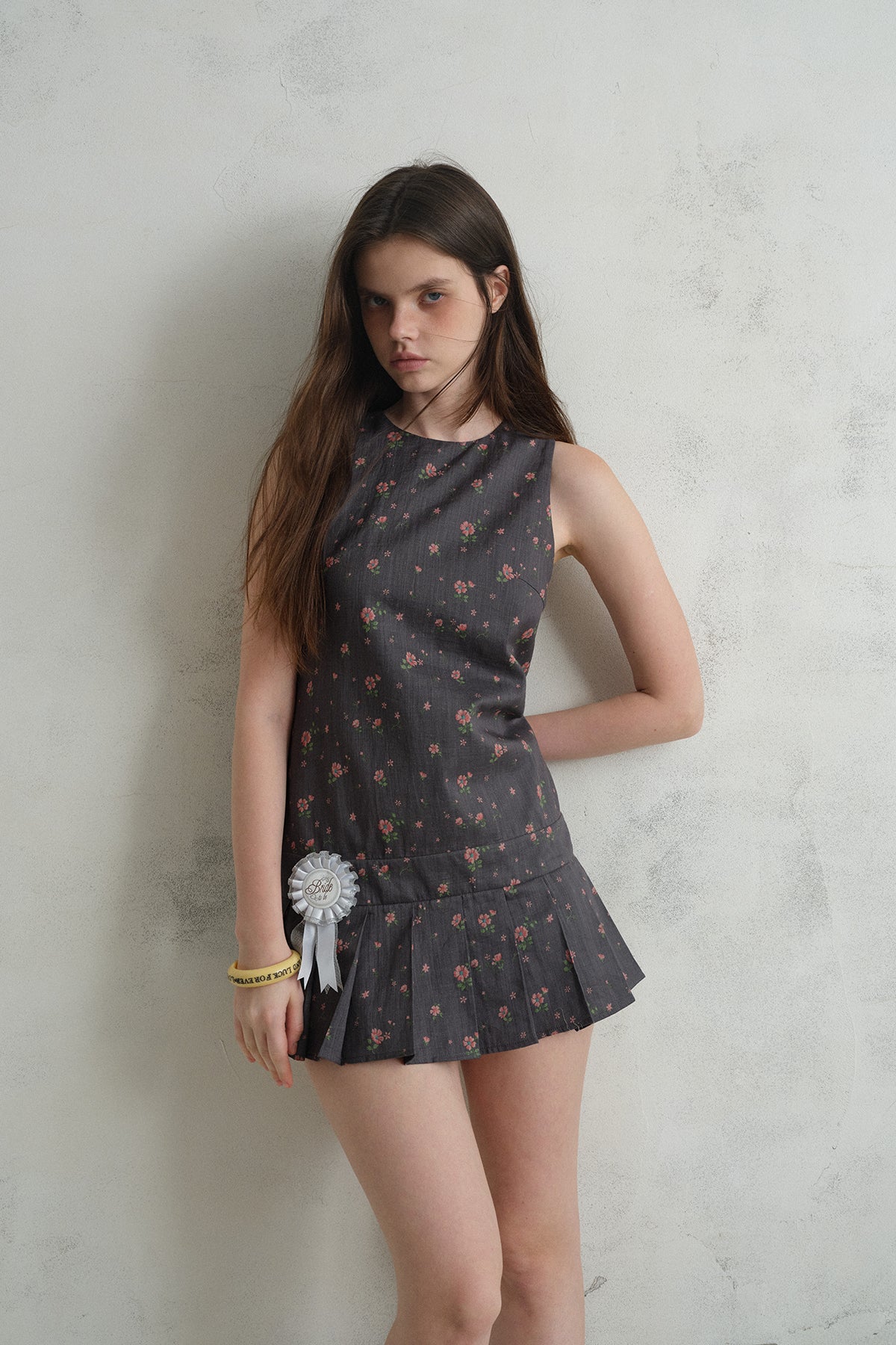 [A001309]Eden Rose Sleeveless Floral Midi Dress