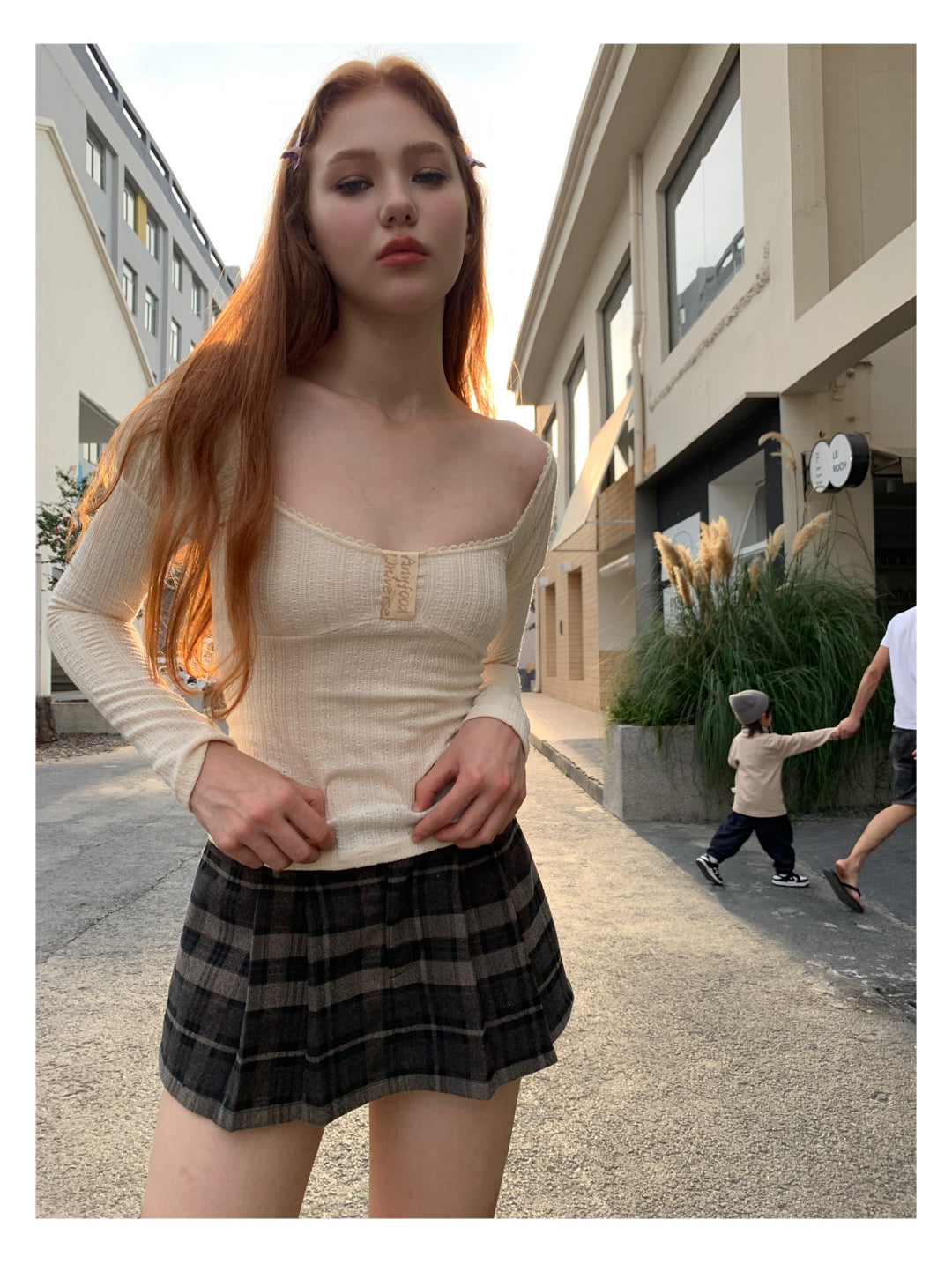 [F0013]Sexy puffy sleeve T-shirt