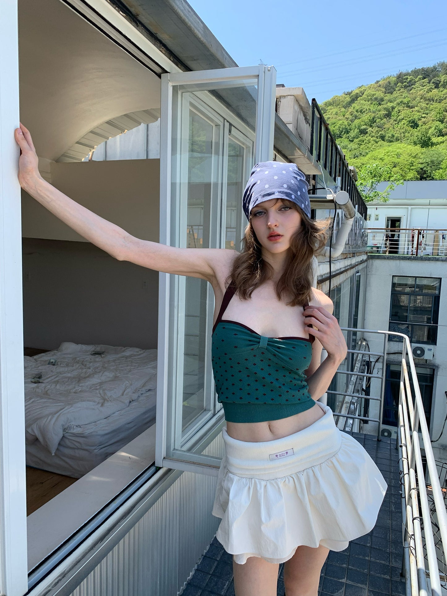 [A00836]Balletcore White Mini Skirt