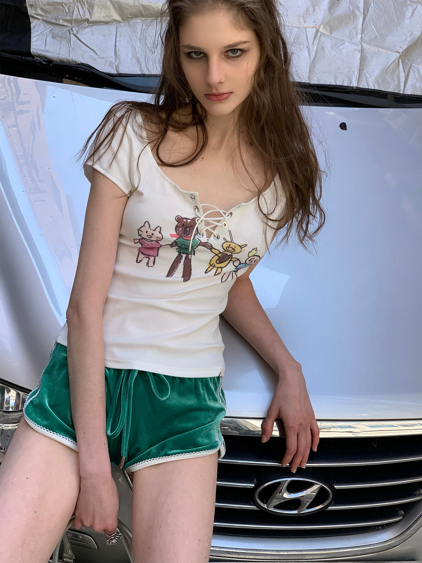 [F00106]Animated Cartoom Short-Sleeved