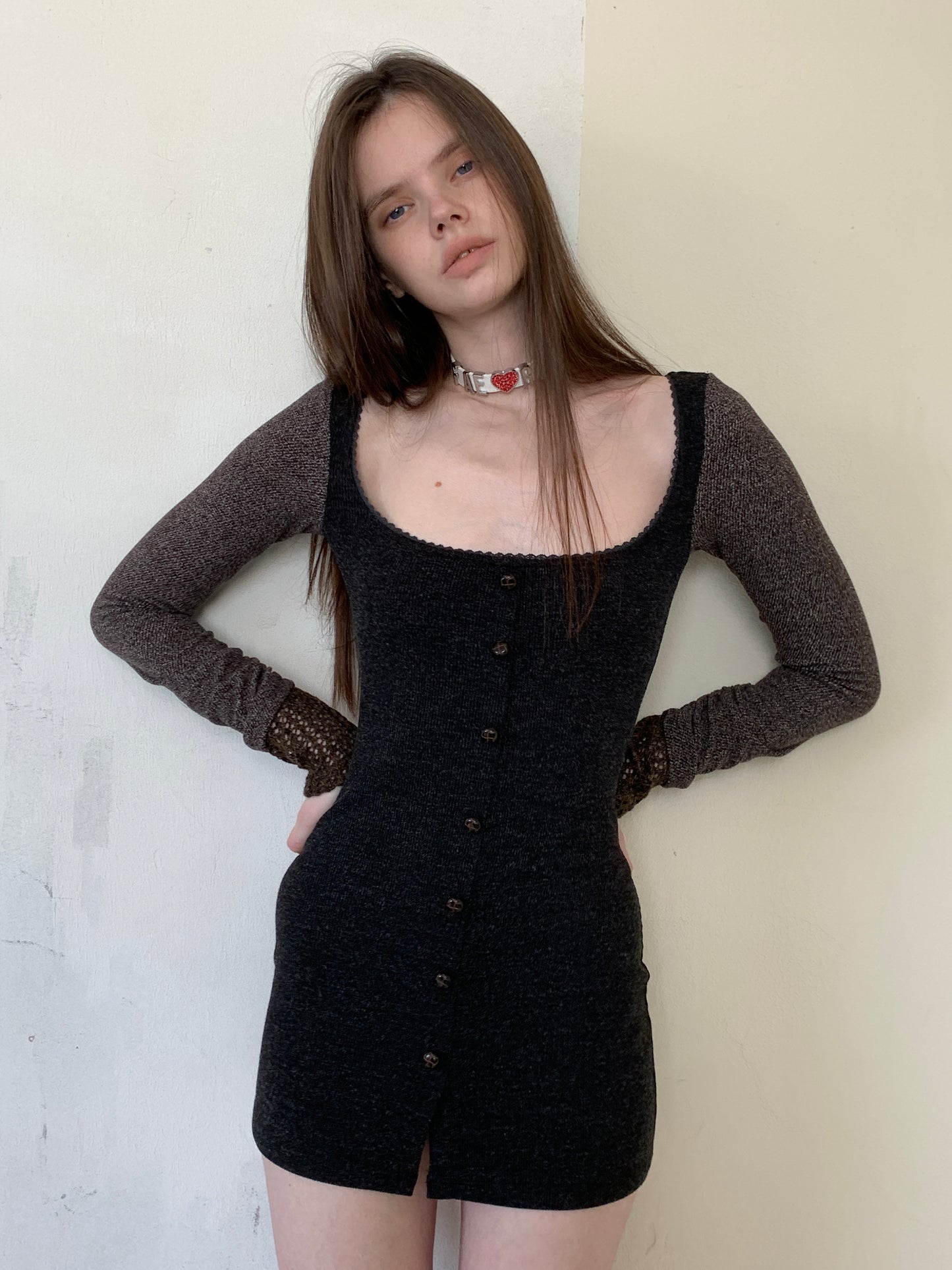 [A001056]Playful Patchwork Dress in Retro Fabrics